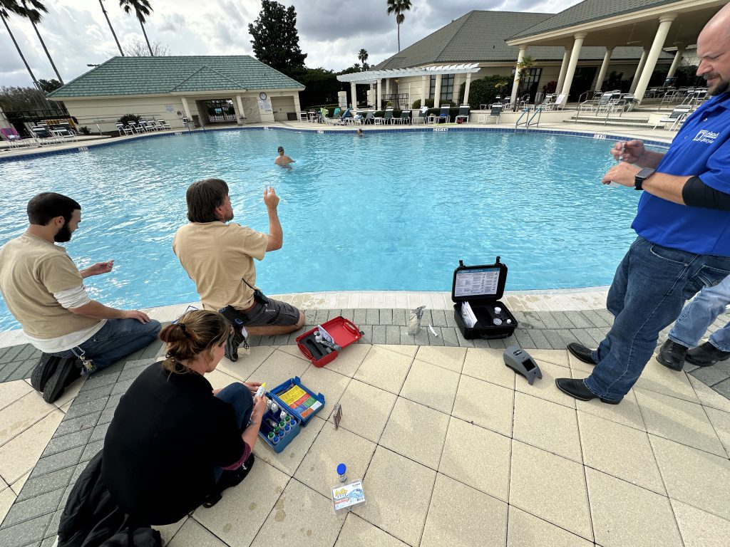 Pool school in action